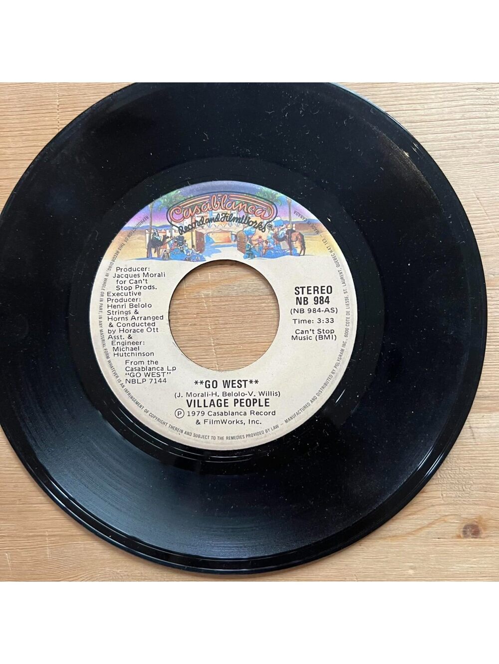 Village People - GO West/Citizens of the World 45rpm VG+ R14